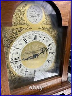Vintage Urgos Made in Germany Mantel Clock, Tempus Fugit Westminster Chime Key