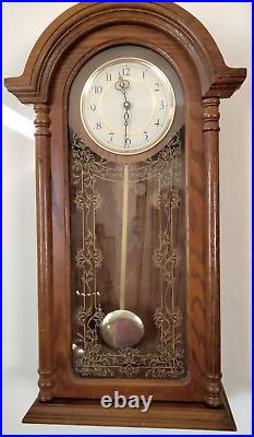 Vintage Verichron Quartz Westminter Chime Hanging Pendulum Wall Clock