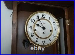 Vintage Vienna Regulator Westminster Chime Oak Wall Clock Artime Clock