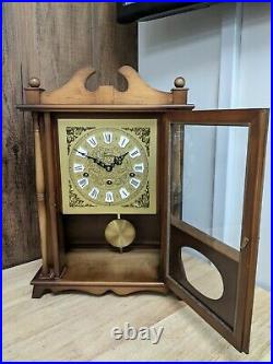 Vintage W. Haid Wall Clock Westminster Chimes 351-020 With Key Working