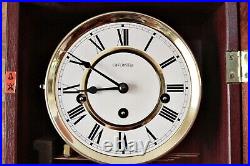 Vintage W. Widdop 8-Day Mechanical Wall Clock with Westminster Chimes