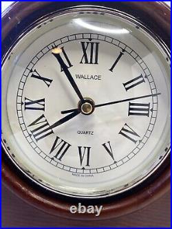 Vintage Wallace Silversmiths Quartz Mantle Clock With Digital Westminster Chime