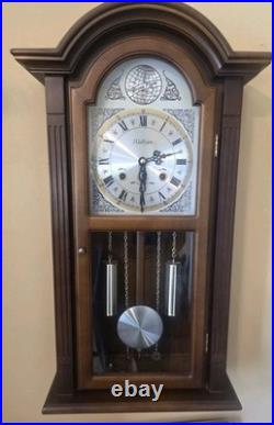 Vintage Waltham 31-Day Tempus Fugit Wall Clock Chimes Tested & Working With Key