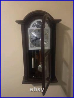 Vintage Waltham 31-Day Tempus Fugit Wall Clock Chimes Tested & Working With Key