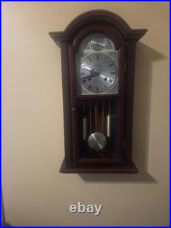 Vintage Waltham 31-Day Tempus Fugit Wall Clock Chimes Tested & Working With Key