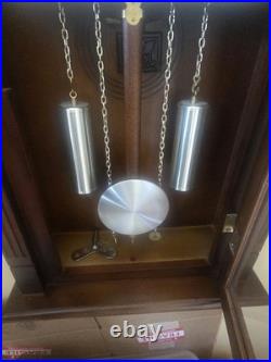 Vintage Waltham 31-Day Tempus Fugit Wall Clock Chimes Tested & Working With Key