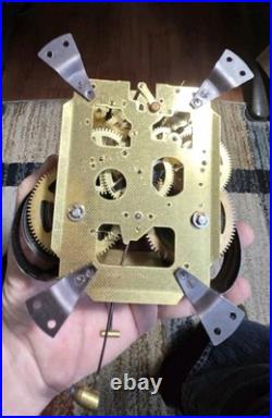 Vintage Waltham 31-Day Tempus Fugit Wall Clock Chimes Tested & Working With Key