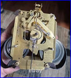 Vintage Waltham 31-Day Tempus Fugit Wall Clock Chimes Tested & Working With Key