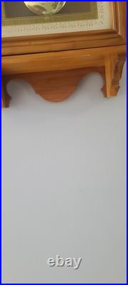 Vintage Waltham Regulator 31 Day Floral Chime Wall Clock Solid Oak with Key