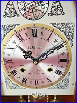 Vintage Waltham Tempus Fugit 31 day Chiming Wall Clock with Key Working