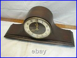 Vintage Welby Tambour Camel Back Shelf Hour Westminster Chime Clock Germany