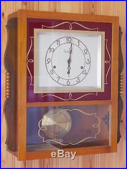 Vintage Westminster Chime Art Deco French Wall Clock VEDETTE 5 Bars, DAY/NIGH