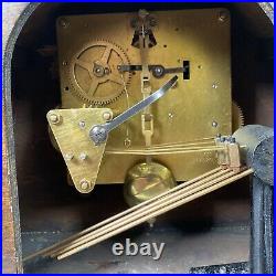 Vintage Westminster Chiming Mantel Clock Mechanical With Pendulum Working No Key