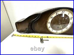 Vintage Westminster France Vedette II Rubis 30 Mantle Clock withKey Works Great