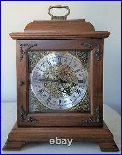 Vintage Wood Case Hamilton 340-020 Westminster Chime 8 Day Clock Working withKey