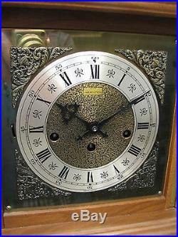 Vintage Wood Case Hamilton Westminster Chime Carriage Shelf Mantle Clock