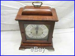 Vintage Wooden Case Hamilton Westminster Chime Carriage Shelf Mantle Clock