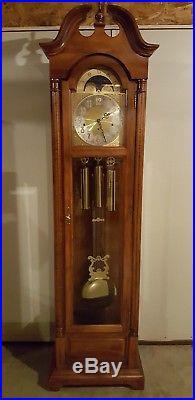 Vintage Working SETH THOMAS Mahogany Westminster Chime Grandfather Clock USA