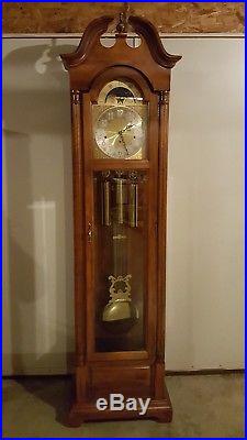 Vintage Working SETH THOMAS Mahogany Westminster Chime Grandfather Clock USA