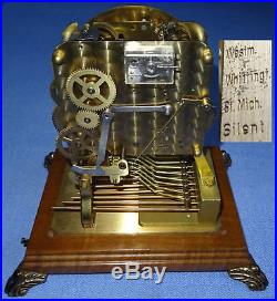 Vintage german Carillon Schatz mantel clock 3 melodies triple chime Westminster