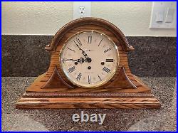 Vintage-howard Miller Oak Mantle Westminster Chime Clock West Germany 340-020