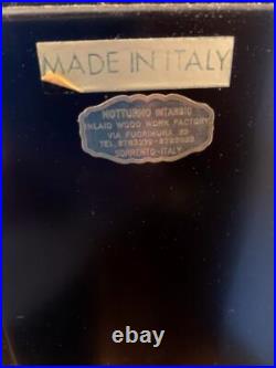 Vintage mantel clock by Franz Hermle Italian inlaid case Cherubs Chimes 30 high