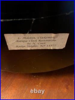 Vintage mantel clock by Franz Hermle Italian inlaid case Cherubs Chimes 30 high