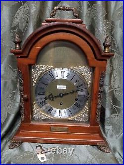 VintageHamilton Chiming Mantle Clock Made in W. Germany 2 Jewels Withkey
