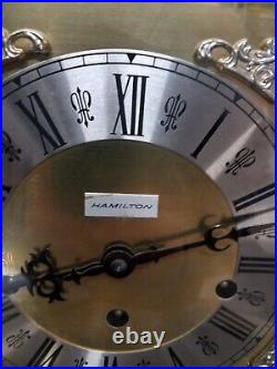 VintageHamilton Chiming Mantle Clock Made in W. Germany 2 Jewels Withkey