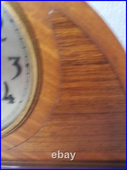 Vntg Art Deco Clock 1935 Telechron Westminster Chime Elec Mahogany Case Revere