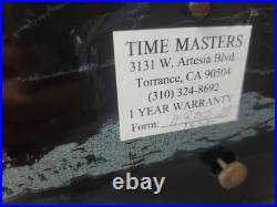Vntg Art Deco Clock 1935 Telechron Westminster Chime Elec Mahogany Case Revere