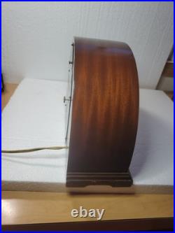 Vntg Art Deco Clock 1935 Telechron Westminster Chime Elec Mahogany Case Revere