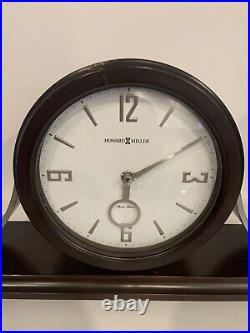 Vntg Howard Miller Wooden Mantel Clock #635-159 Three Chimes RARE Working NICE