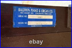 Vtg 70's #M210 MAH Baldwin Mantel Westminster Chime Clock