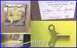 Vtg 8 Day Wind Up Shelf Mantel Clock Westminster Chimes Walnut Case Germany