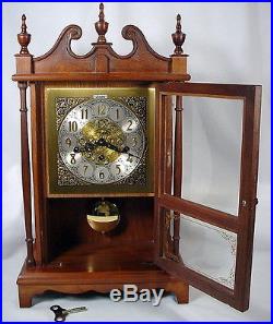 Vtg Amana Colony SHELF MANTLE CLOCK West Germany Movement Westminster Chimes