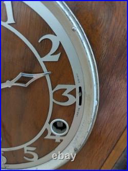 Vtg Art Deco Fattorini & Sons Westminster Chime Mantel Clock British Made 1930s