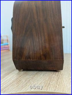 Vtg Art Deco Fattorini & Sons Westminster Chime Mantel Clock British Made 1930s