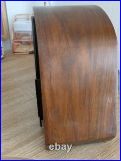 Vtg Art Deco Fattorini & Sons Westminster Chime Mantel Clock British Made 1930s