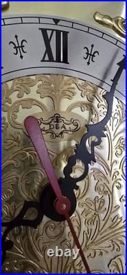 Vtg D&A Chiming Wall Clock Pendulum Hanging Faux Weights Battery Operated Chimes