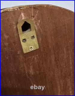 Vtg D&A Chiming Wall Clock Pendulum Hanging Faux Weights Battery Operated Chimes