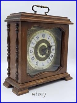Vtg Franz Hermle 340-020 Mantel Clock W Germany 8-Day Westminster Chime Working