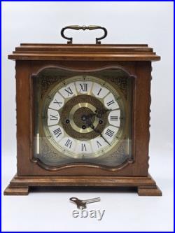 Vtg Franz Hermle 340-020 Mantel Clock W Germany 8-Day Westminster Chime Working