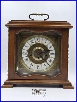 Vtg Franz Hermle 340-020 Mantel Clock W Germany 8-Day Westminster Chime Working