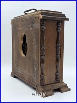 Vtg Franz Hermle 340-020 Mantel Clock W Germany 8-Day Westminster Chime Working