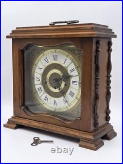 Vtg Franz Hermle 340-020 Mantel Clock W Germany 8-Day Westminster Chime Working