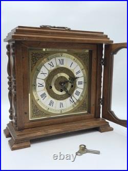 Vtg Franz Hermle 340-020 Mantel Clock W Germany 8-Day Westminster Chime Working