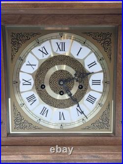 Vtg Franz Hermle 340-020 Mantel Clock W Germany 8-Day Westminster Chime Working