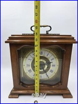 Vtg Franz Hermle 340-020 Mantel Clock W Germany 8-Day Westminster Chime Working