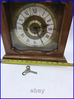 Vtg Franz Hermle 340-020 Mantel Clock W Germany 8-Day Westminster Chime Working